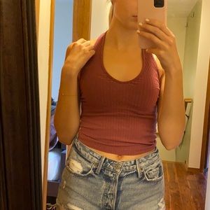 Mauve halter tank top